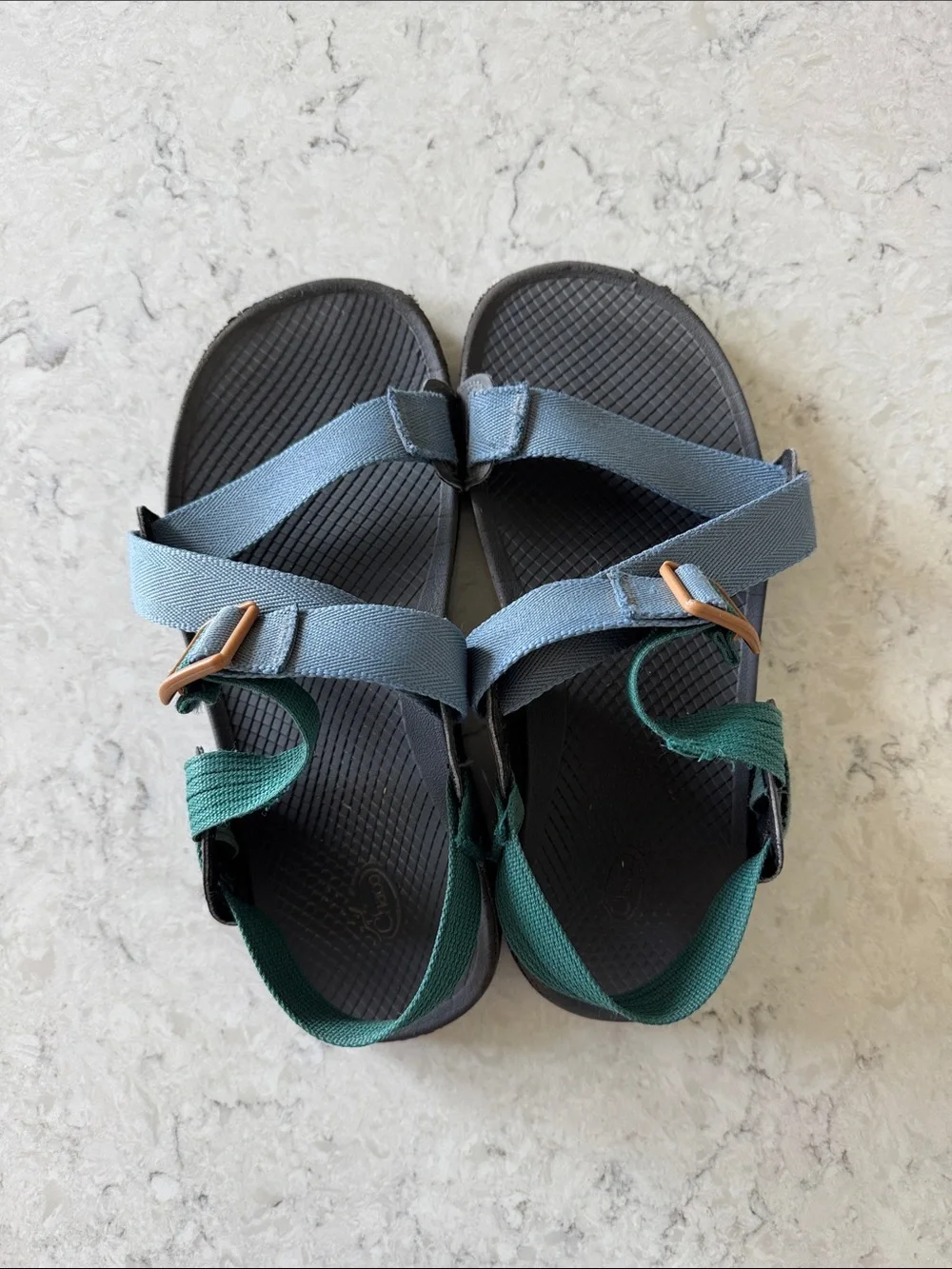 Chacos Men’s 9 Casual Strapped Sandals in Blue and Green